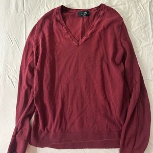 Banana republic Burgundy V-Neck Sweater